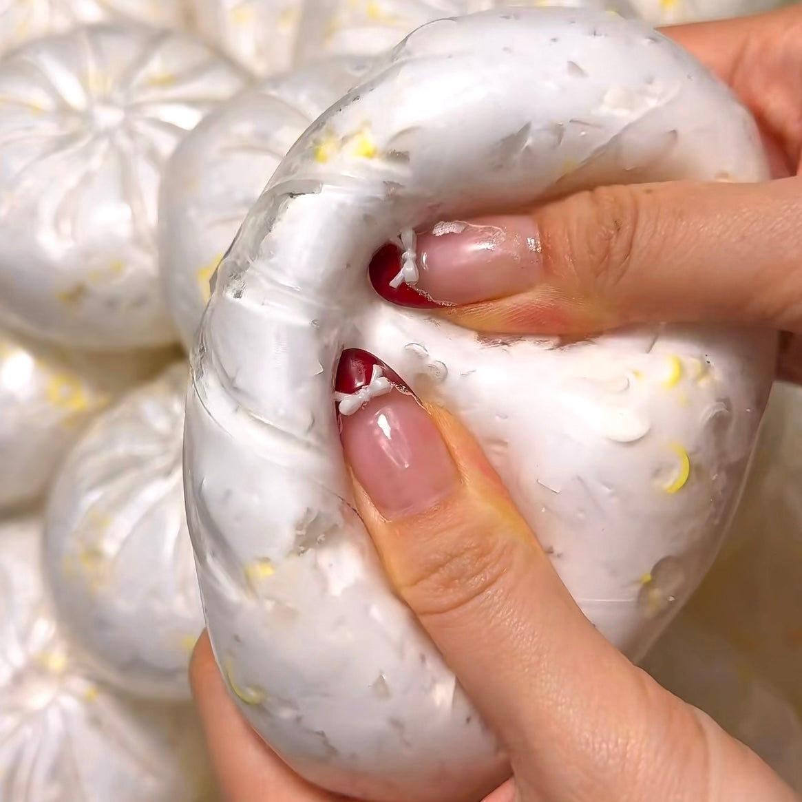 White Baozi Stress Ball (Block Filling)