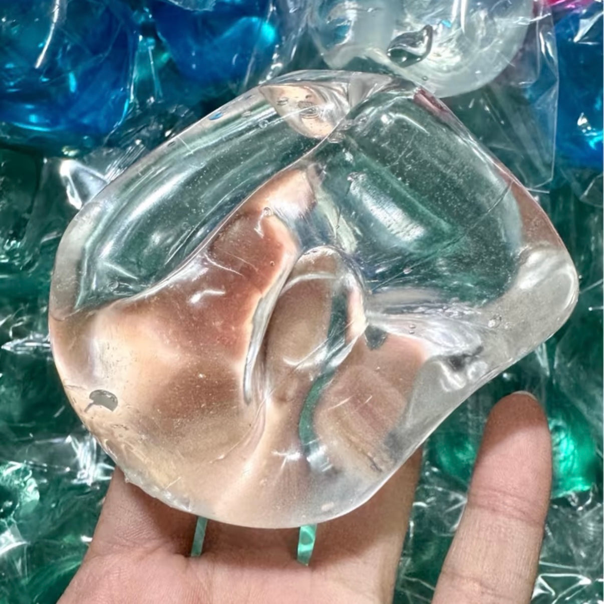Ultra Ice Clear Cube Stress Ball (2 Textures/3 Colors)