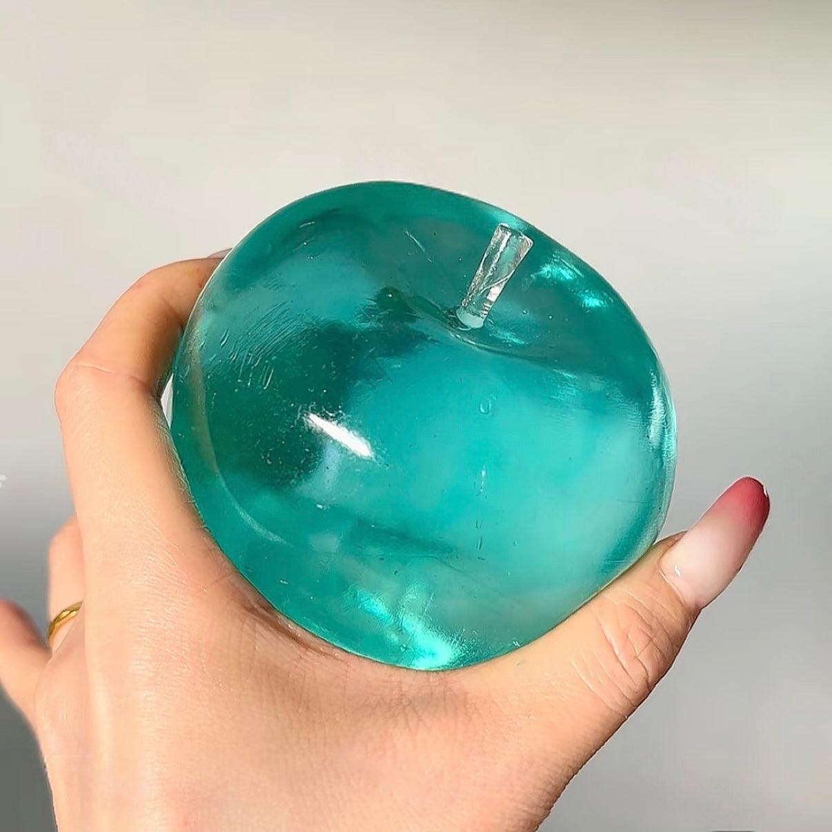 Big Cystal Mint Translucent Apple Stress Ball