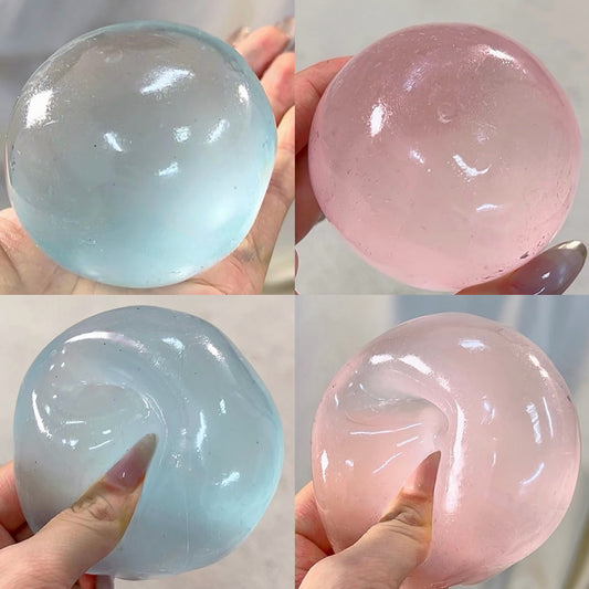 Baby Blue / Baby Pink Coconut Oil  Stress Ball