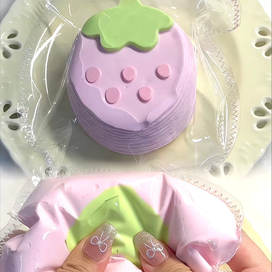 Pink Strawberry Bag Squishy