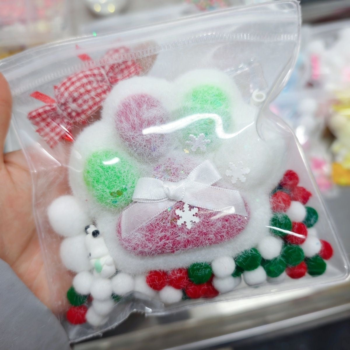 6 Colors Plush Cat Paw Bag Squishy
