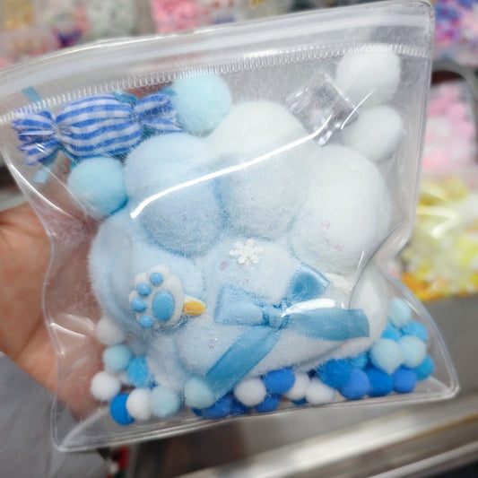 6 Colors Plush Cat Paw Bag Squishy