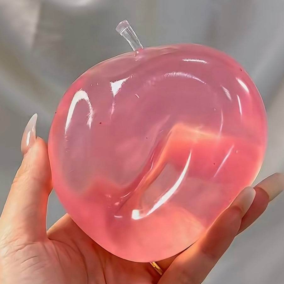 Big Cystal Pink Translucent Apple Stress Ball