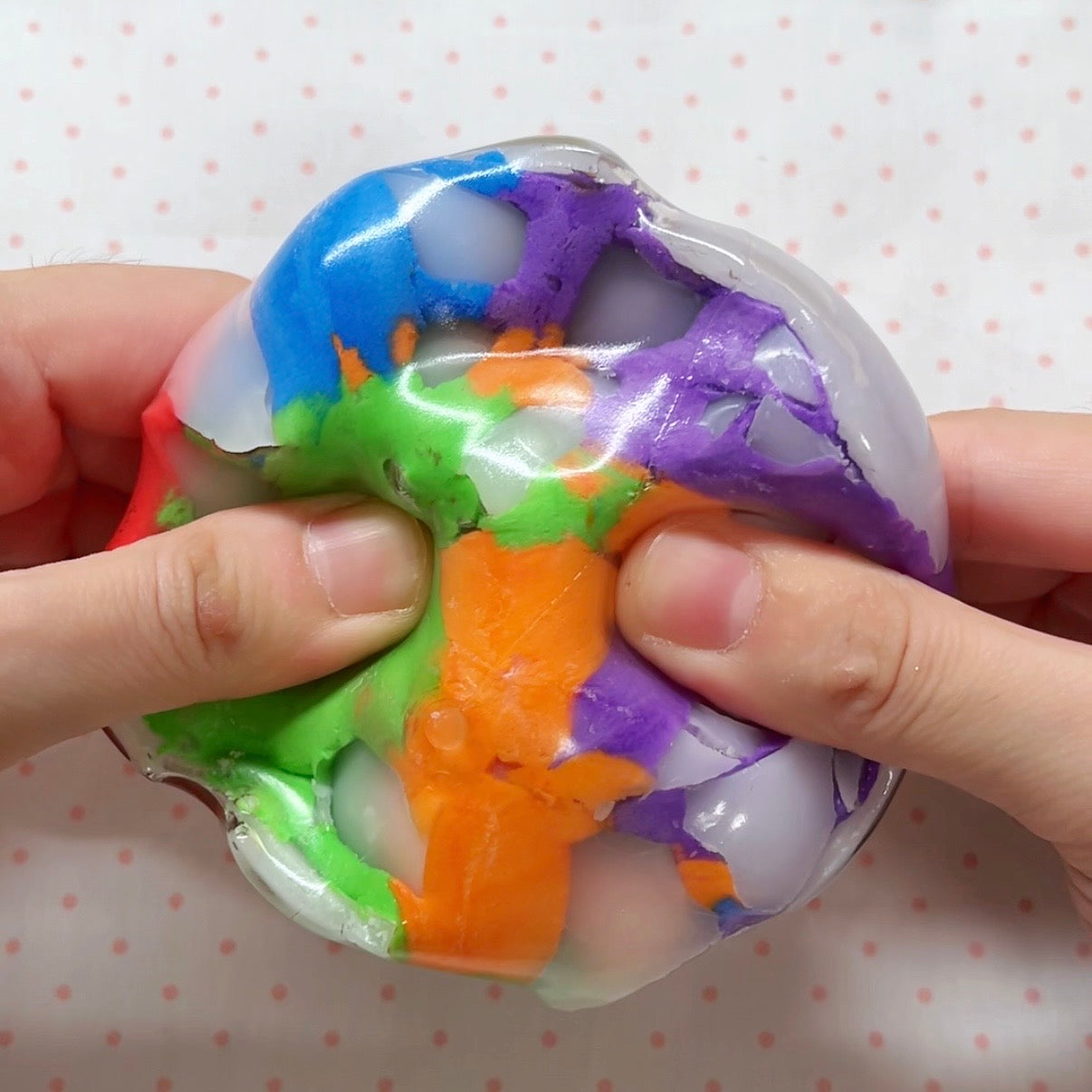 Rainbow Cracking Wax Ball Stress Ball