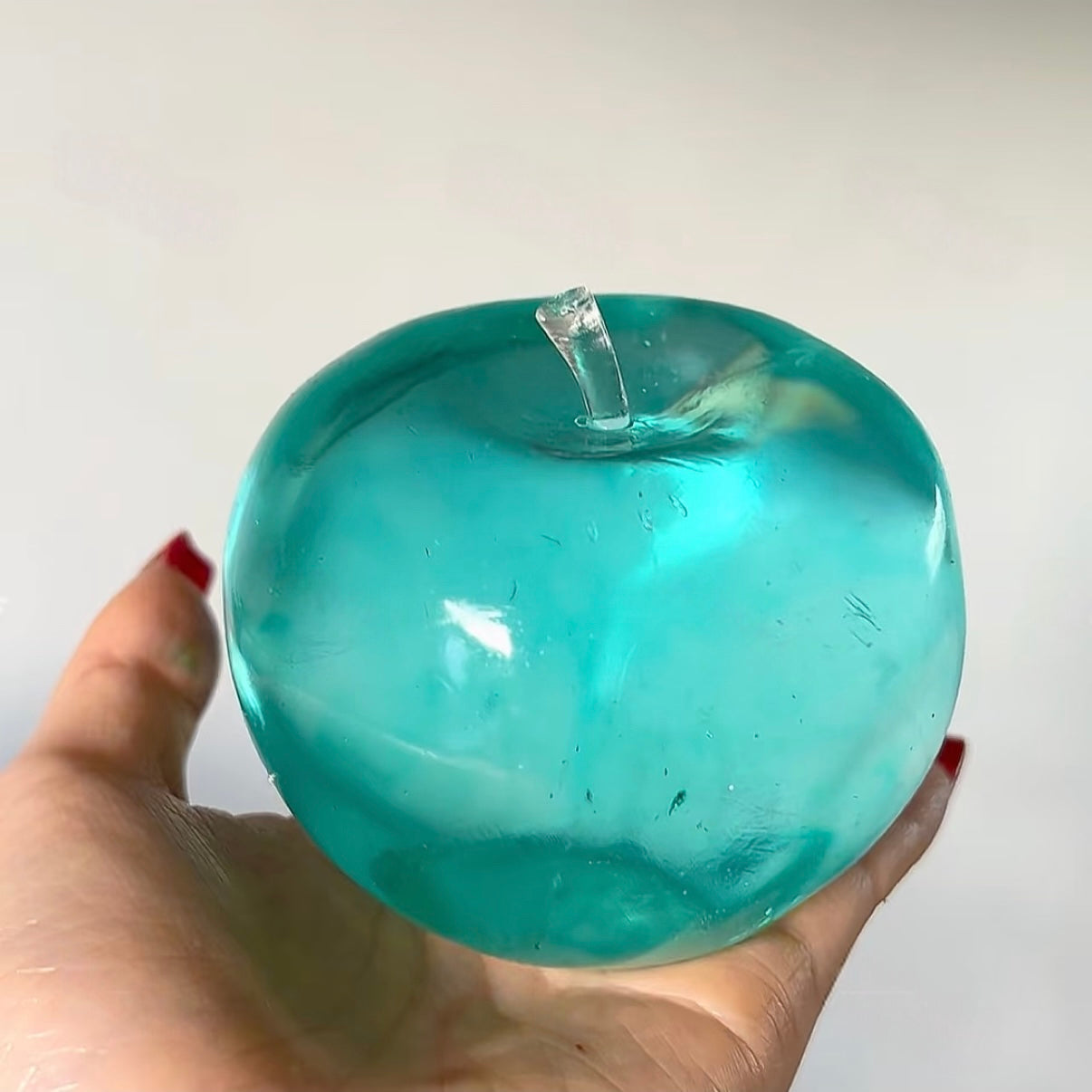 Big Cystal Mint Translucent Apple Stress Ball