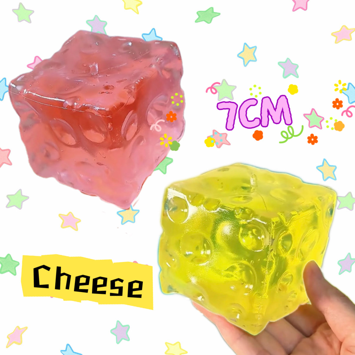 2 Colors Jumbo Cheese Stress Ball
