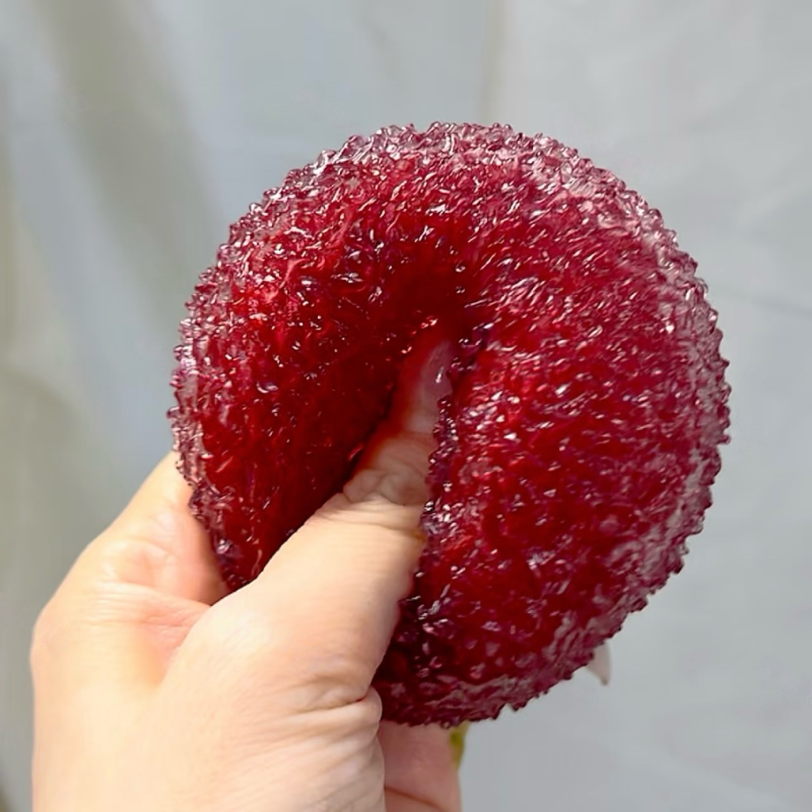 Red Cherry Crystal Slushy Ball Stress Ball