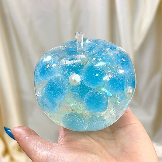 Blue Ocean Crystal Apple Stress Ball