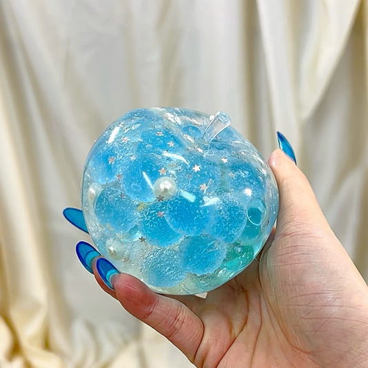 Blue Ocean Crystal Apple Stress Ball