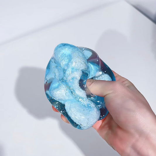Crystal Blue Crispy Snowball Stress Ball