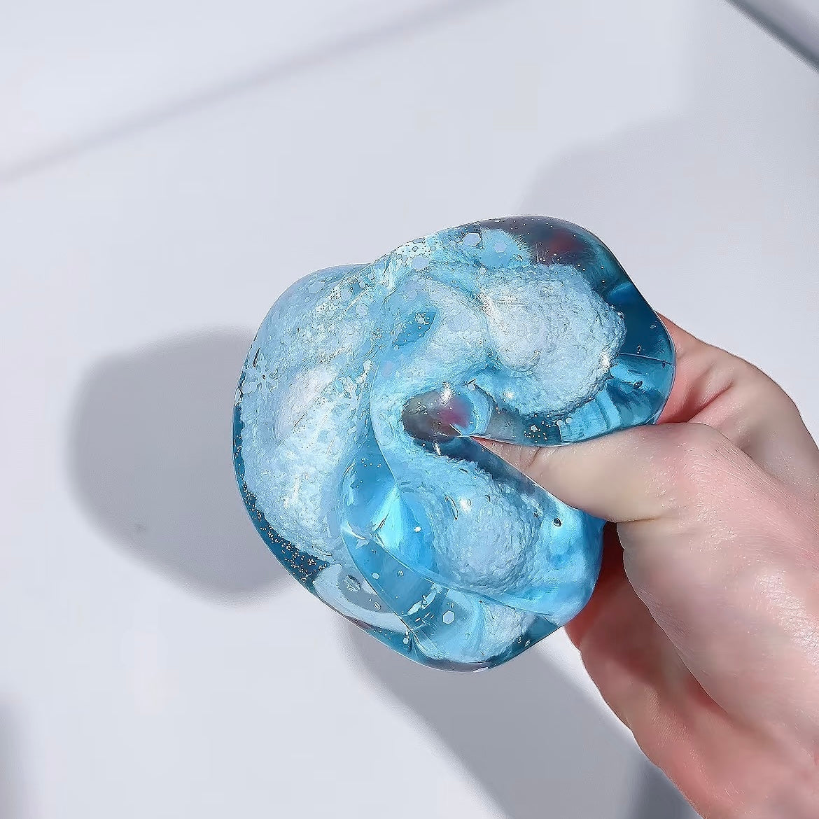 Crystal Blue Crispy Snowball Stress Ball