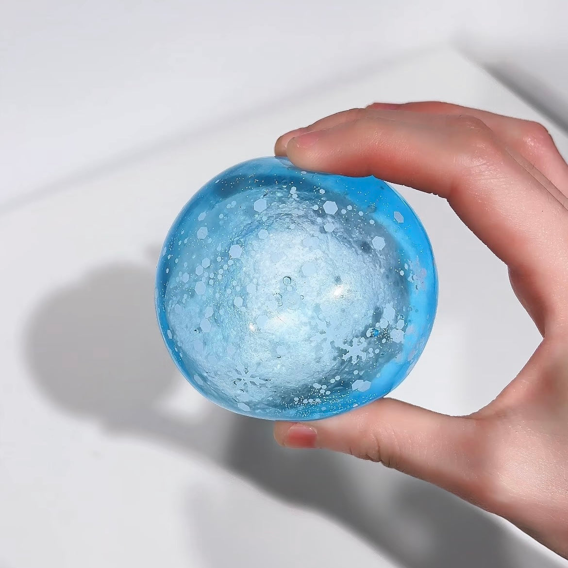 Crystal Blue Crispy Snowball Stress Ball
